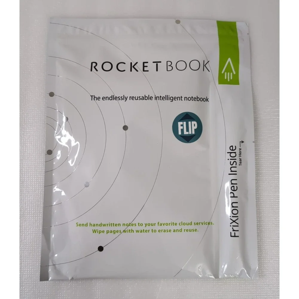 Rocketbook Flip‎ Smart Reusable Notepad 8.5x11 Black Lined & Dot Grid